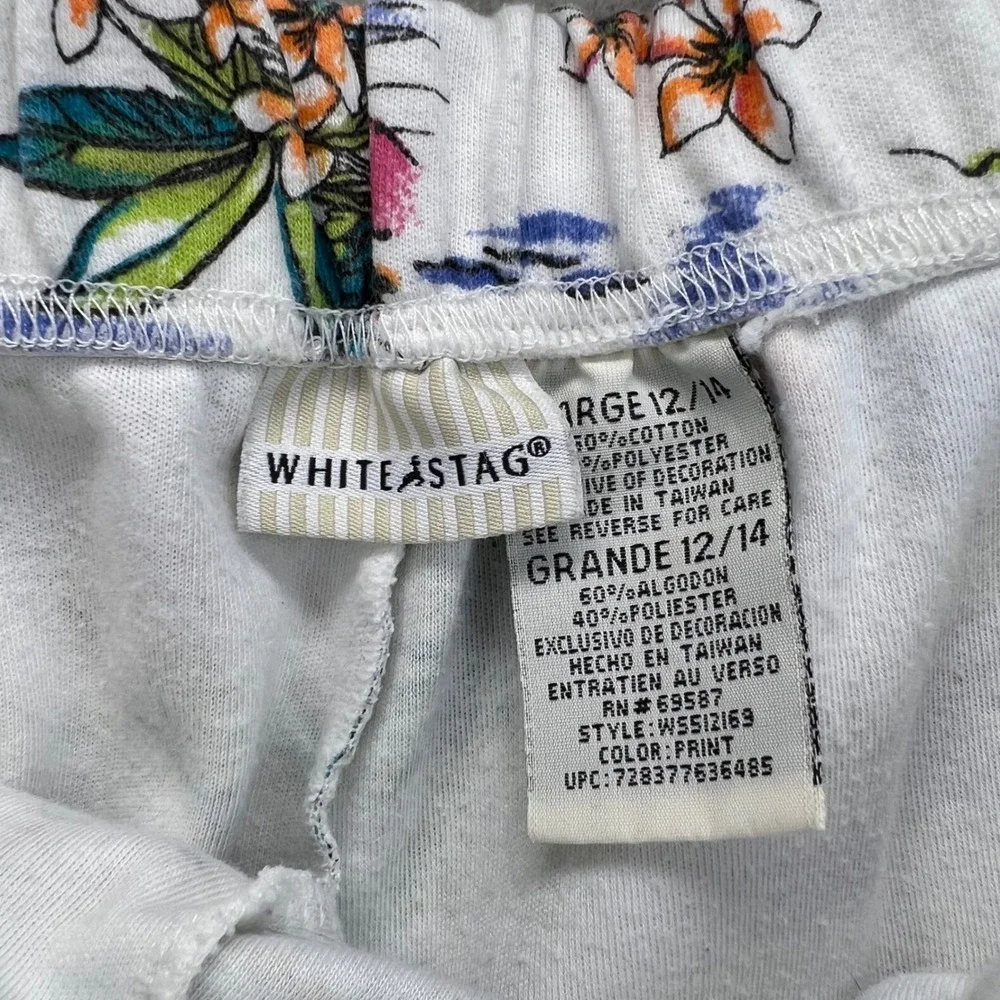 White Stag‎ Skort Women Large Vintage Y2K Tropical Palm Tree Wrap Skirt Short